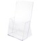 Plymor Clear Acrylic Tri-Fold Brochure Literature Holder (Countertop), Fits Documents Up to 4" Wide